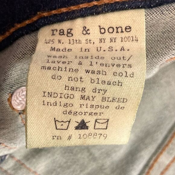 Rag & Bone Jean Legging Women’s 26 Blue Denim Clean Indigo Skinny W1503M303 - Picture 10 of 14